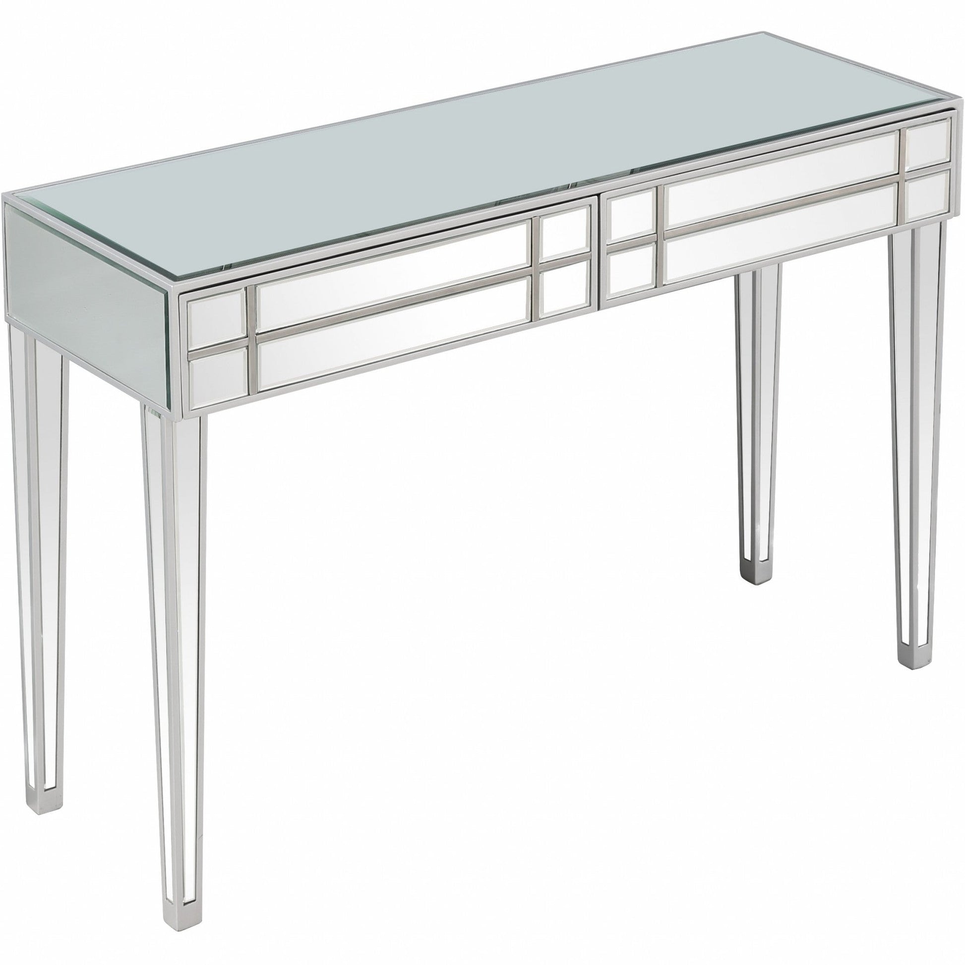 HomeRoots Console Table With Stainless Steel Finish