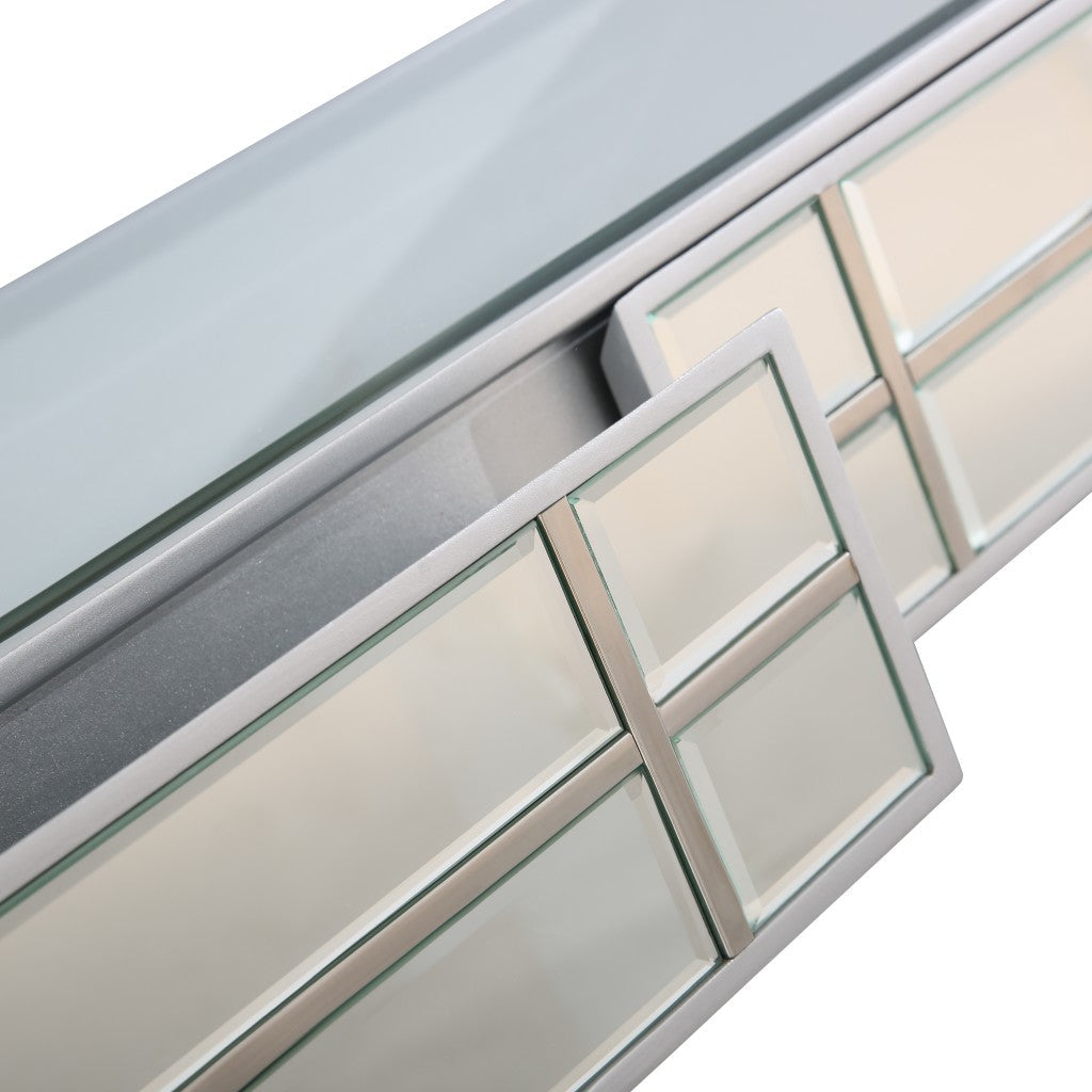 HomeRoots Console Table With Stainless Steel Finish