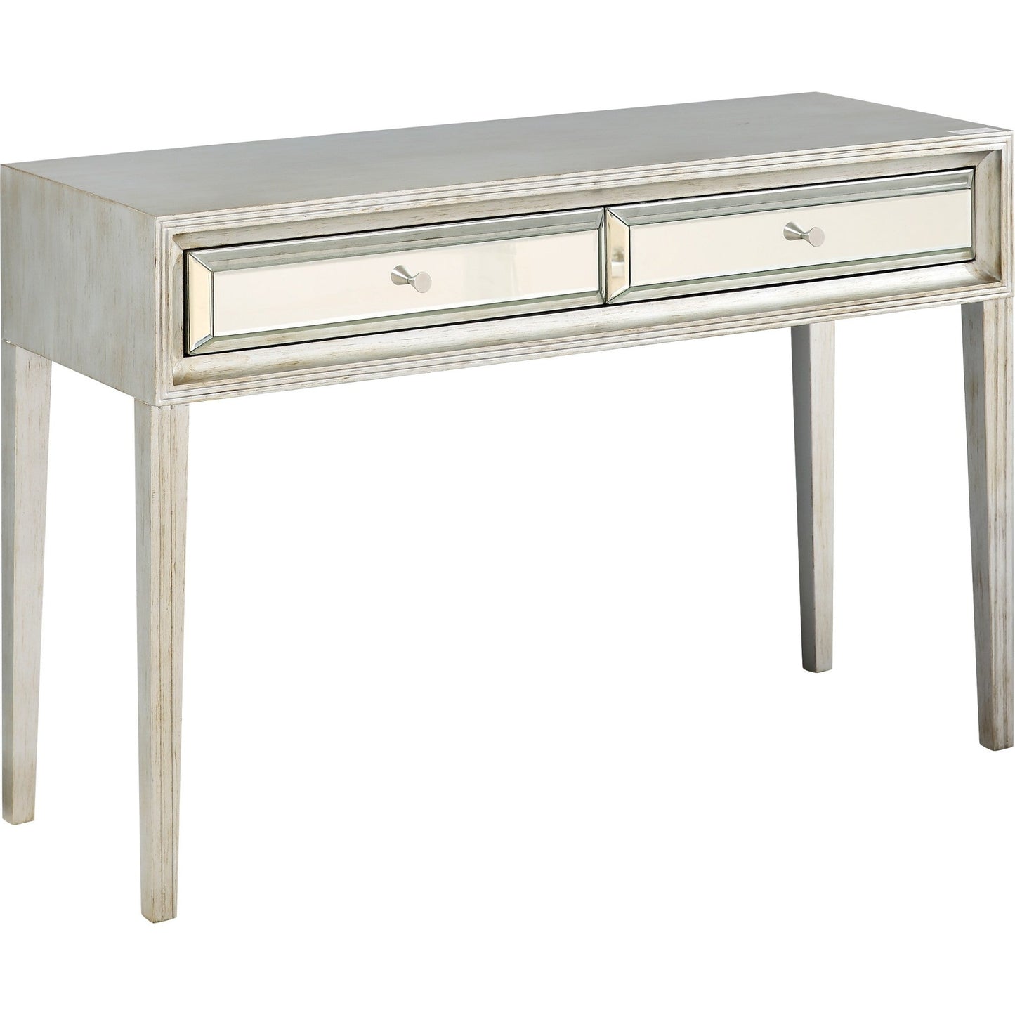 HomeRoots Console Table in Antiqued Silver Finish