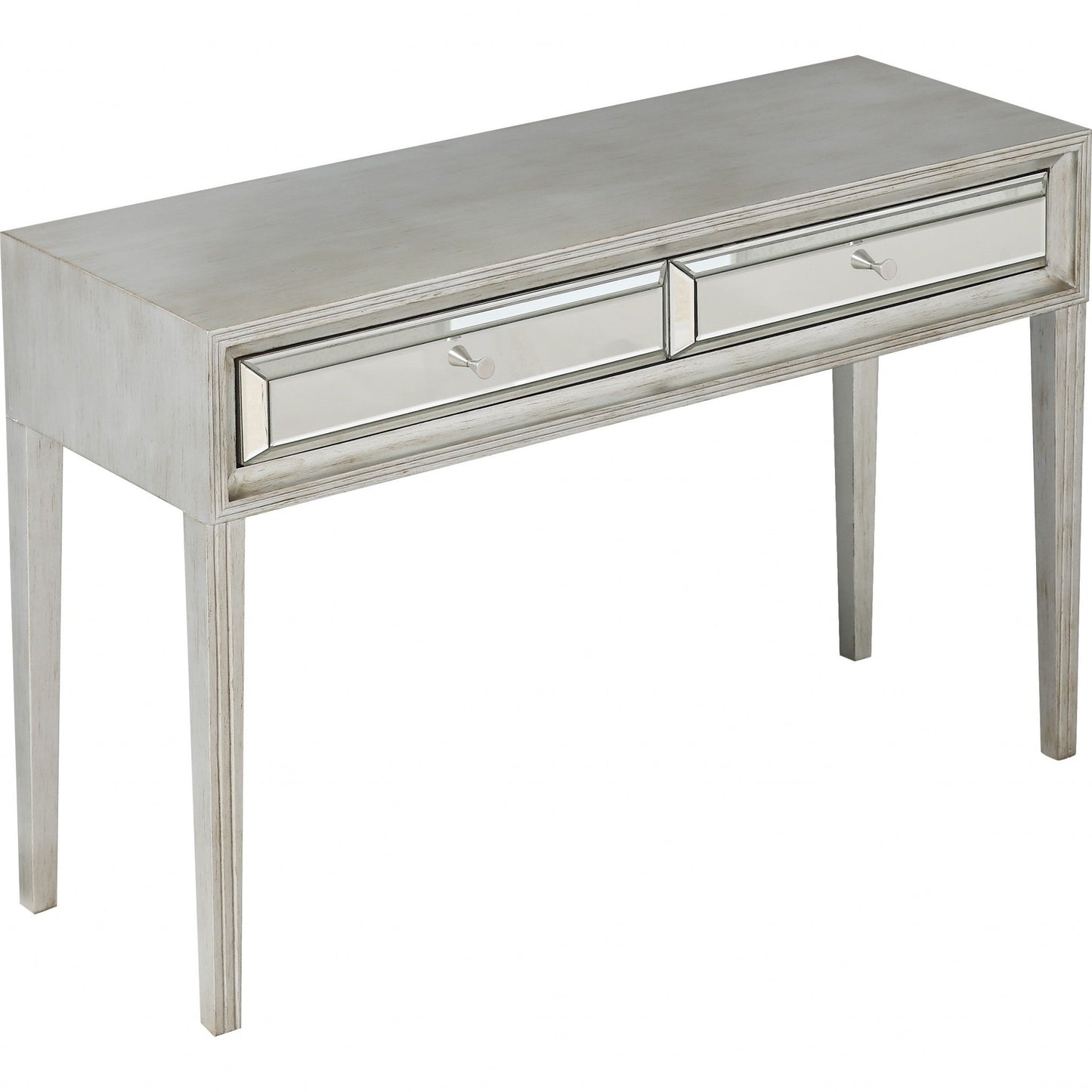HomeRoots Console Table in Antiqued Silver Finish
