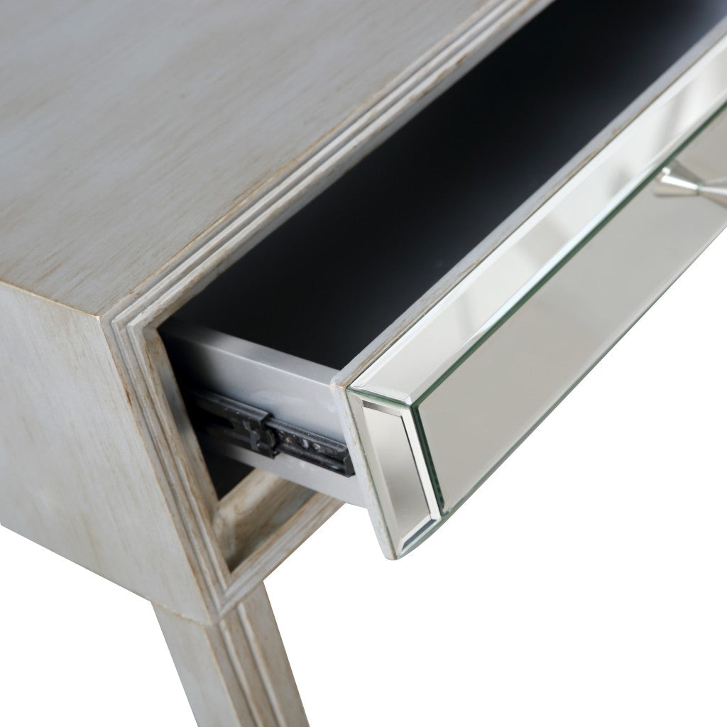 HomeRoots Console Table in Antiqued Silver Finish