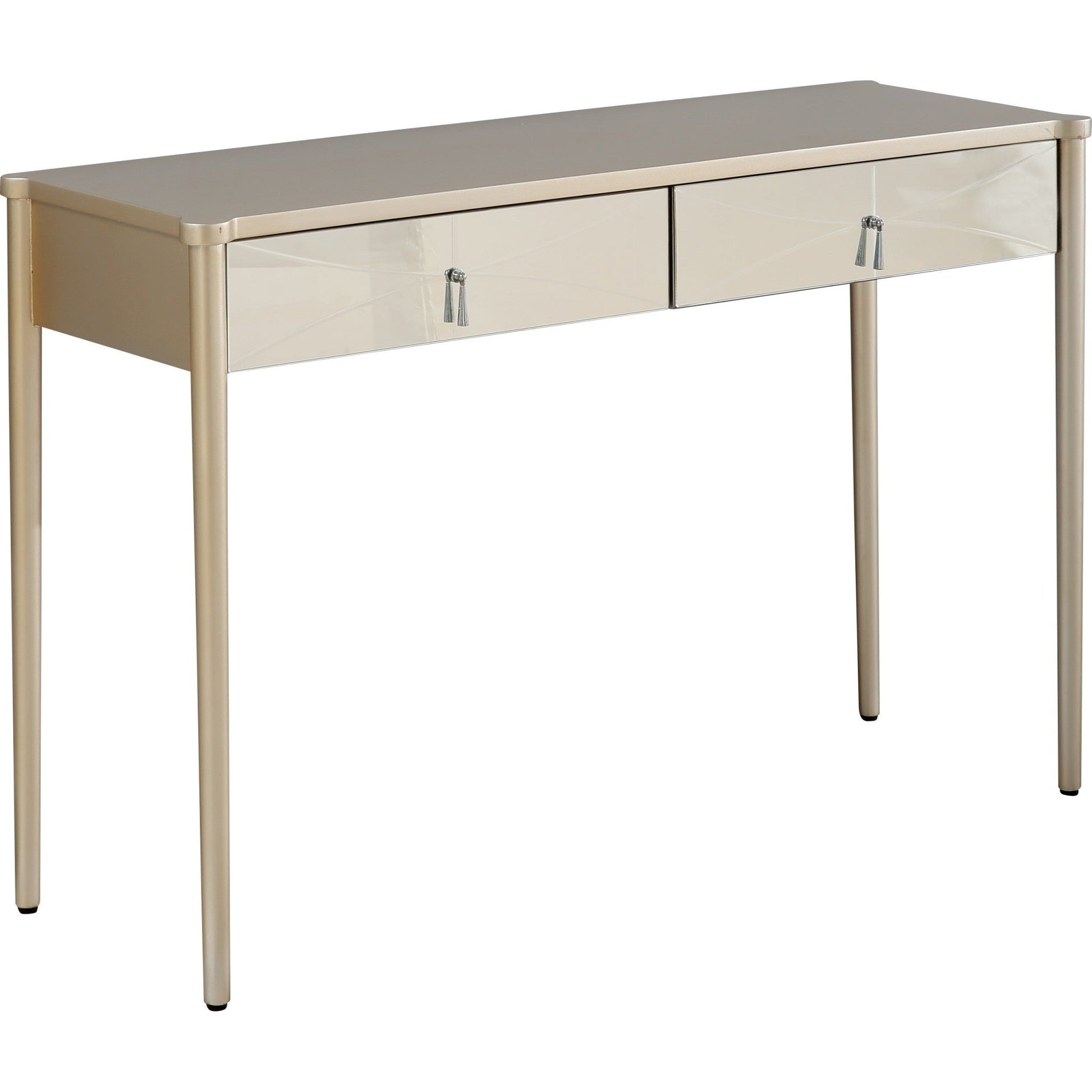 HomeRoots Console Table in Champagne Finish