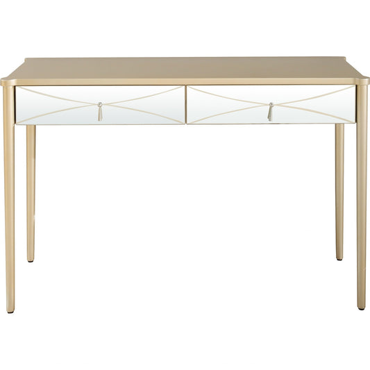 HomeRoots Console Table in Champagne Finish