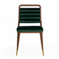 HomeRoots Contempo Dark Green and Walnut Velvet Dining Chair
