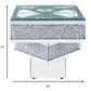 HomeRoots Contempo Glass And Bling End Table in Gray Finish
