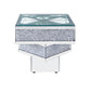 HomeRoots Contempo Glass And Bling End Table in Gray Finish