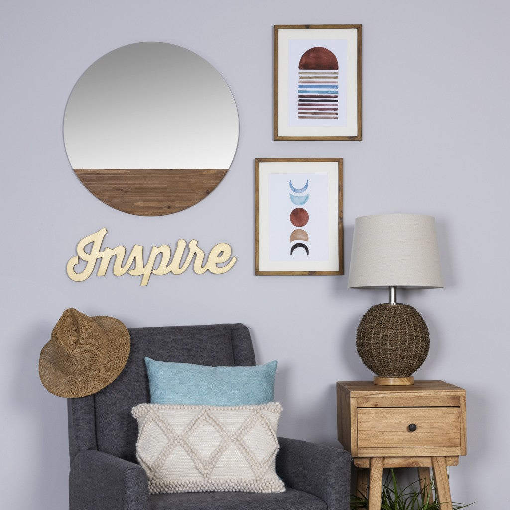 HomeRoots Contemporary Abstract Moon Wall Frame Decor