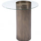 HomeRoots Contemporary Antique Gold End Table