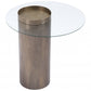 HomeRoots Contemporary Antique Gold End Table