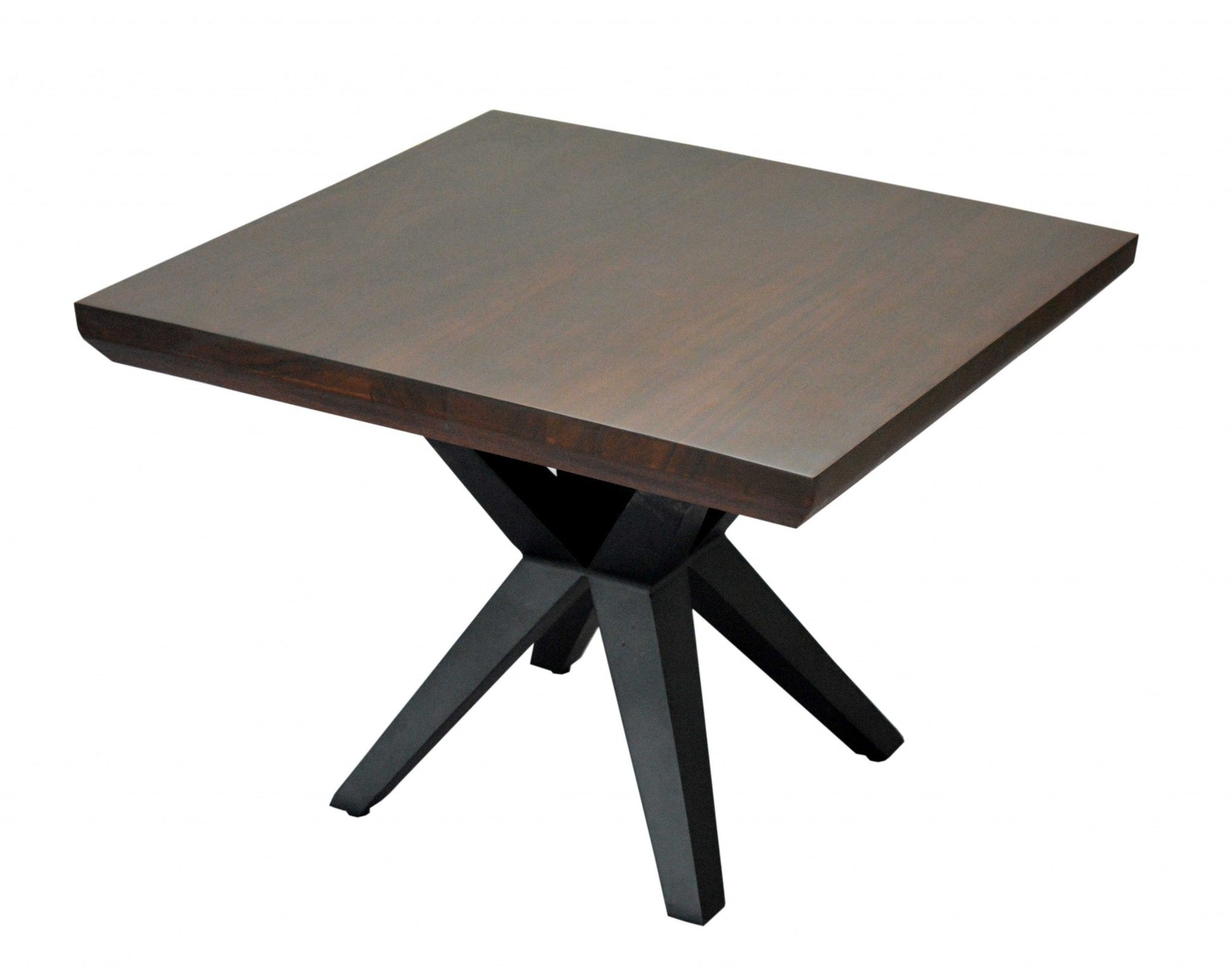 HomeRoots Contemporary Dark Acacia Black Inverted Frame End or Side table