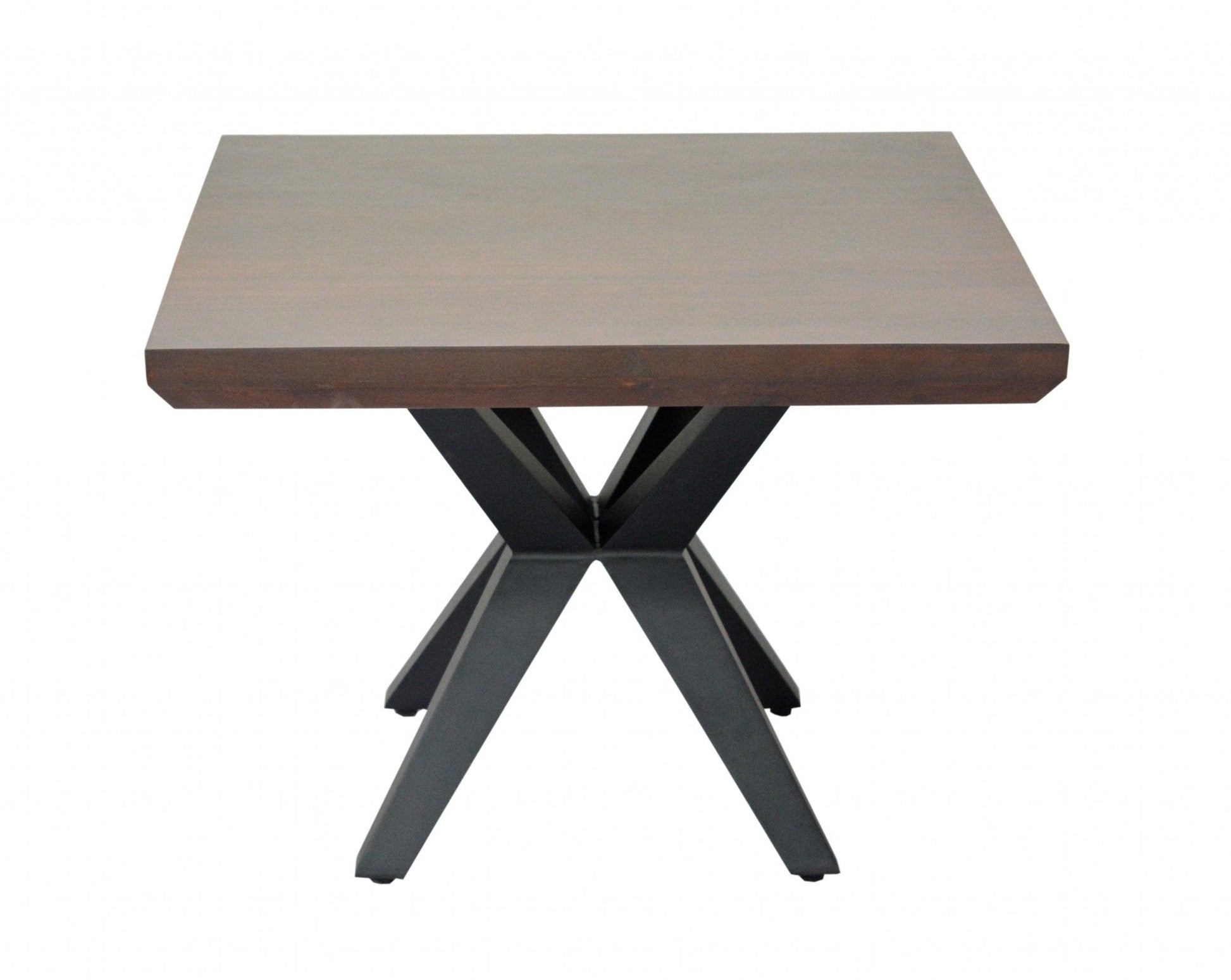 HomeRoots Contemporary Dark Acacia Black Inverted Frame End or Side table