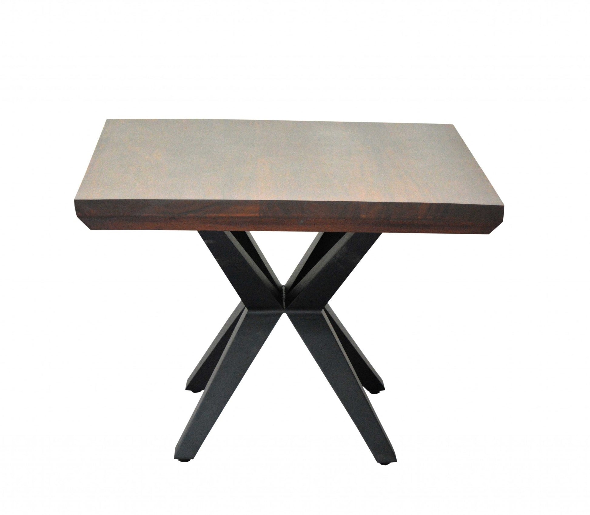 HomeRoots Contemporary Dark Acacia Black Inverted Frame End or Side table