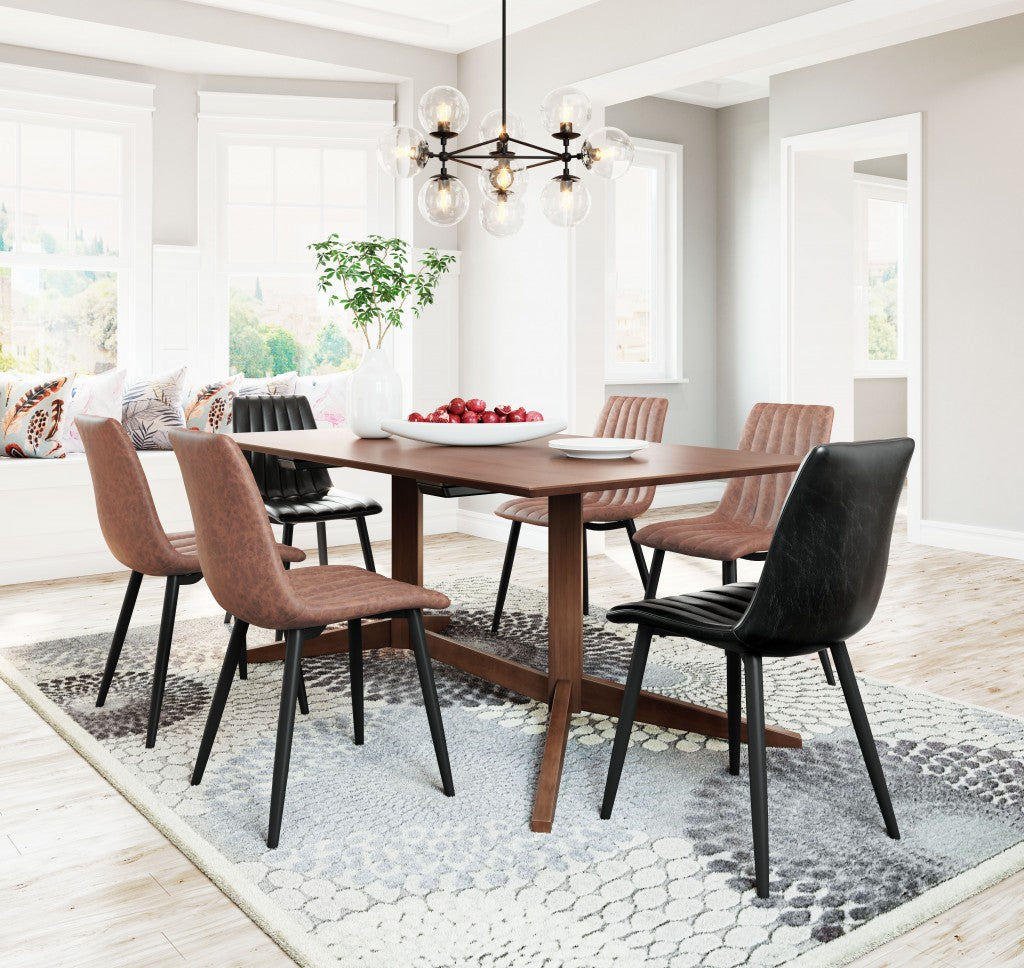 HomeRoots Contemporary Dark Brown Wooden Dining Table