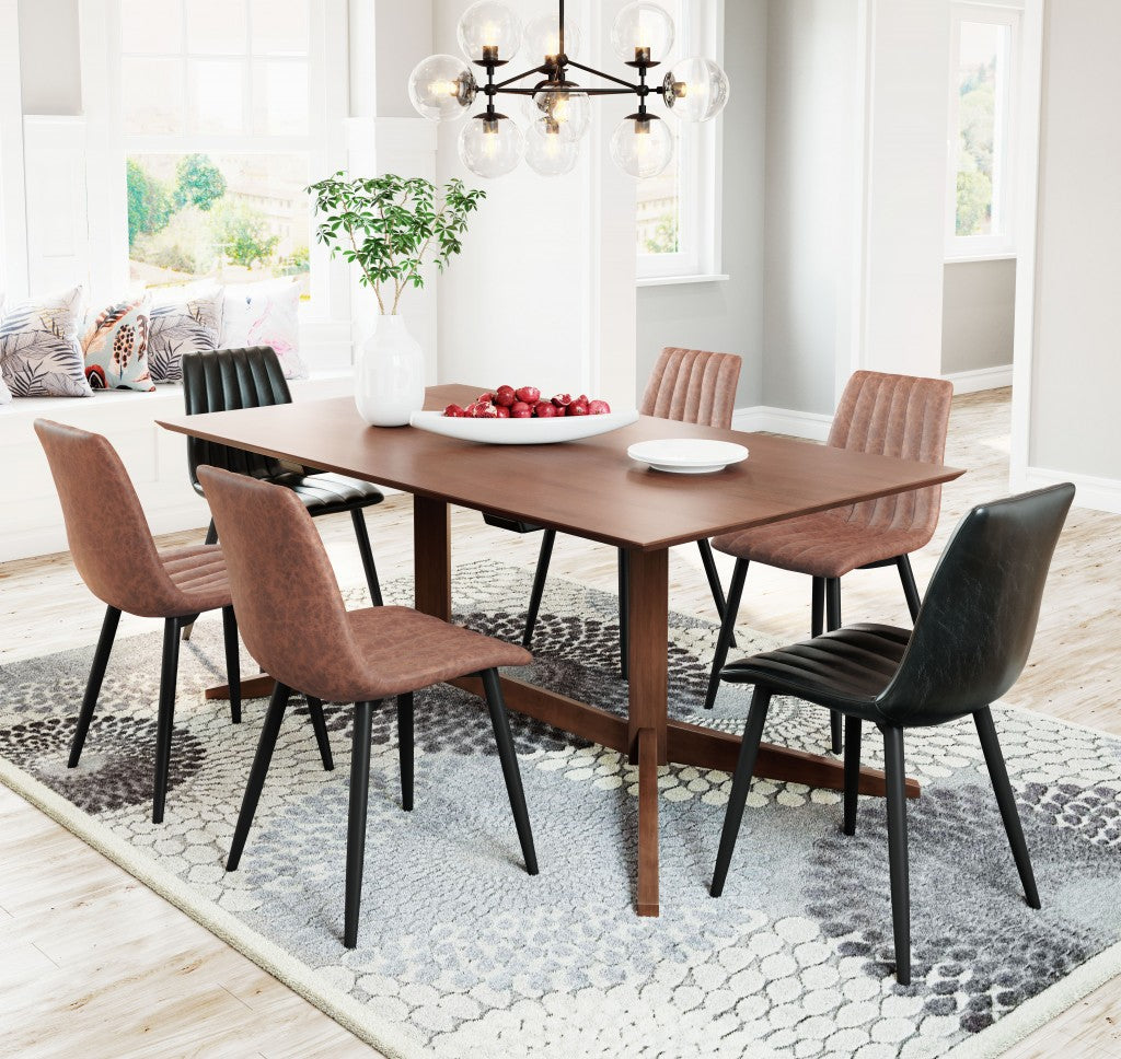 HomeRoots Contemporary Dark Brown Wooden Dining Table