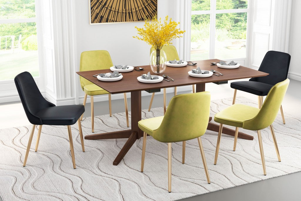 HomeRoots Contemporary Dark Brown Wooden Dining Table