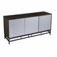 HomeRoots Contemporary Grid Lines Three Door Accent Cabinet