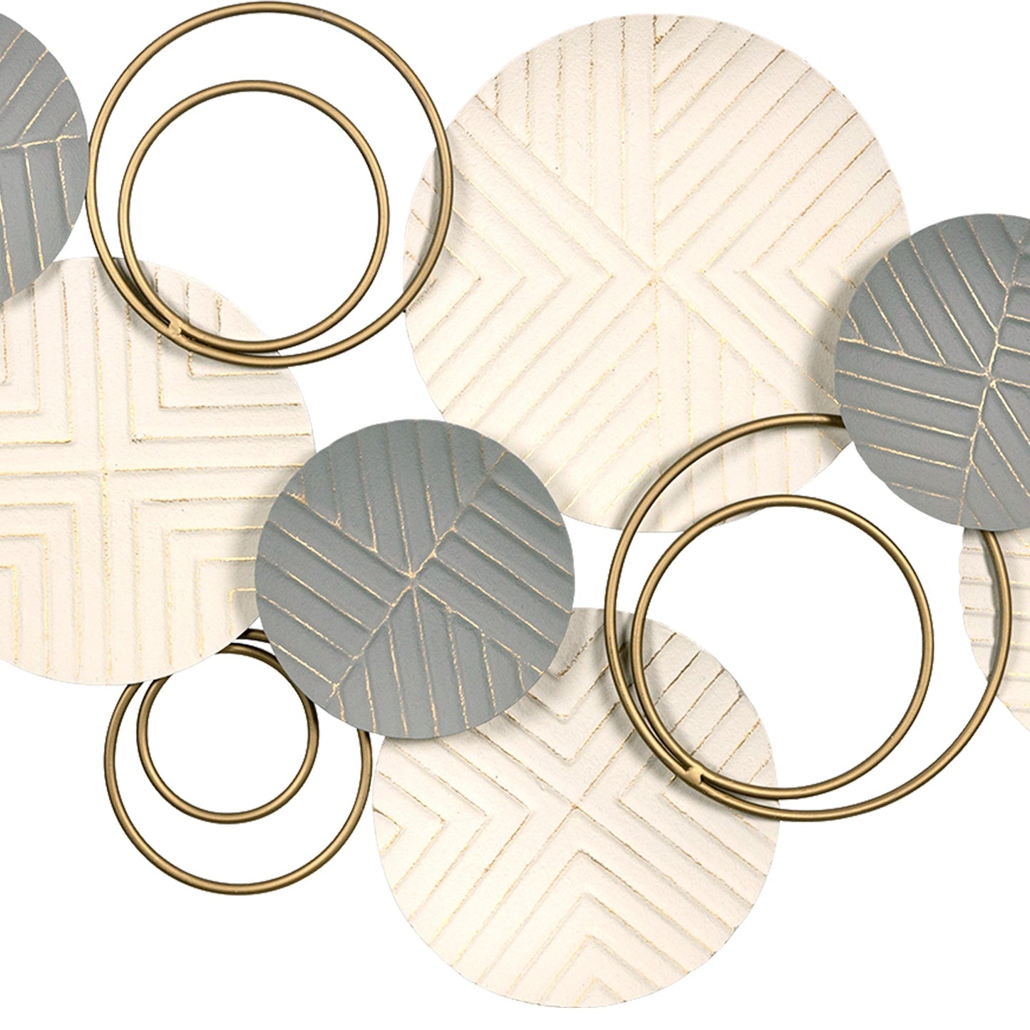 HomeRoots Contemporary Layered Metal Plate Wall Décor
