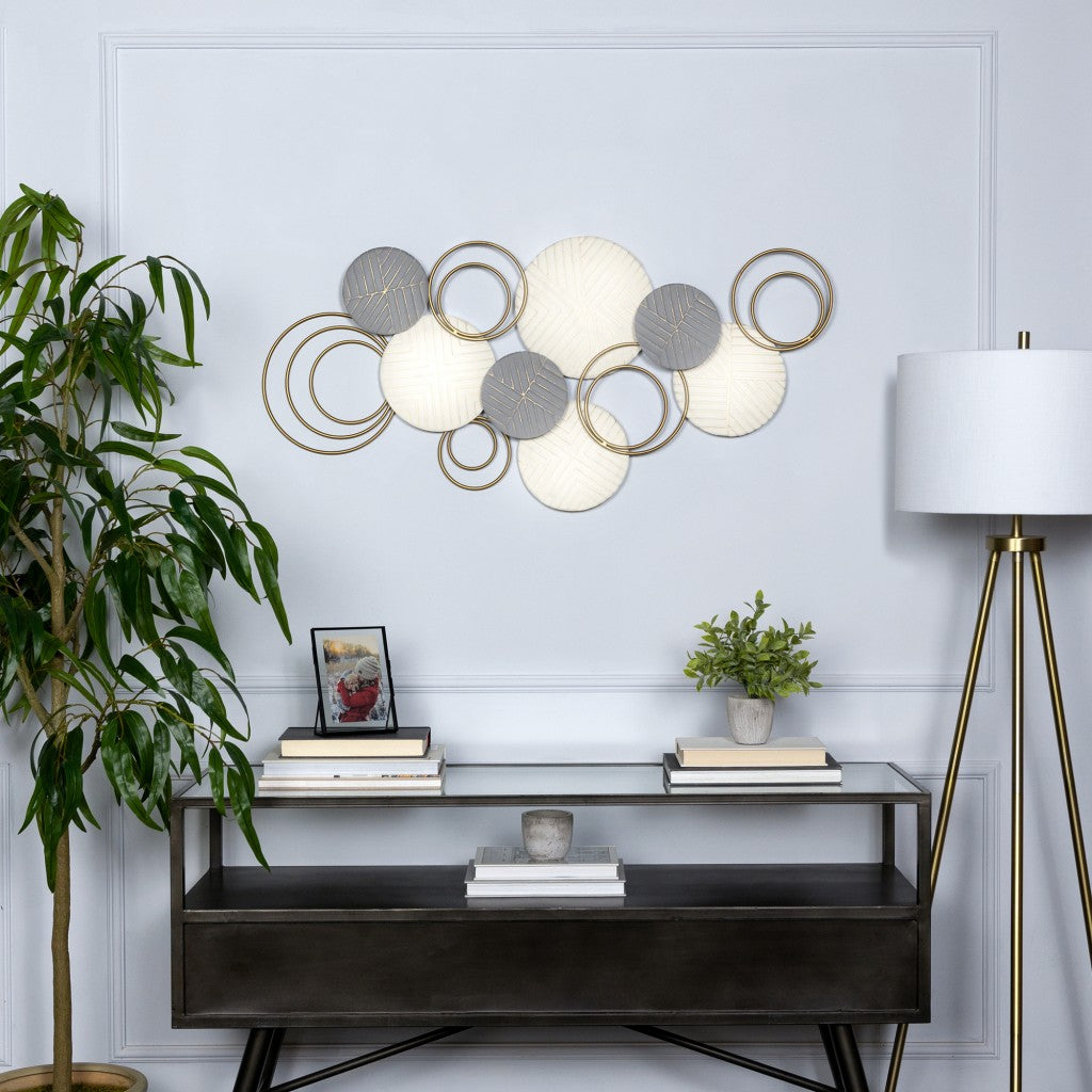 HomeRoots Contemporary Layered Metal Plate Wall Décor