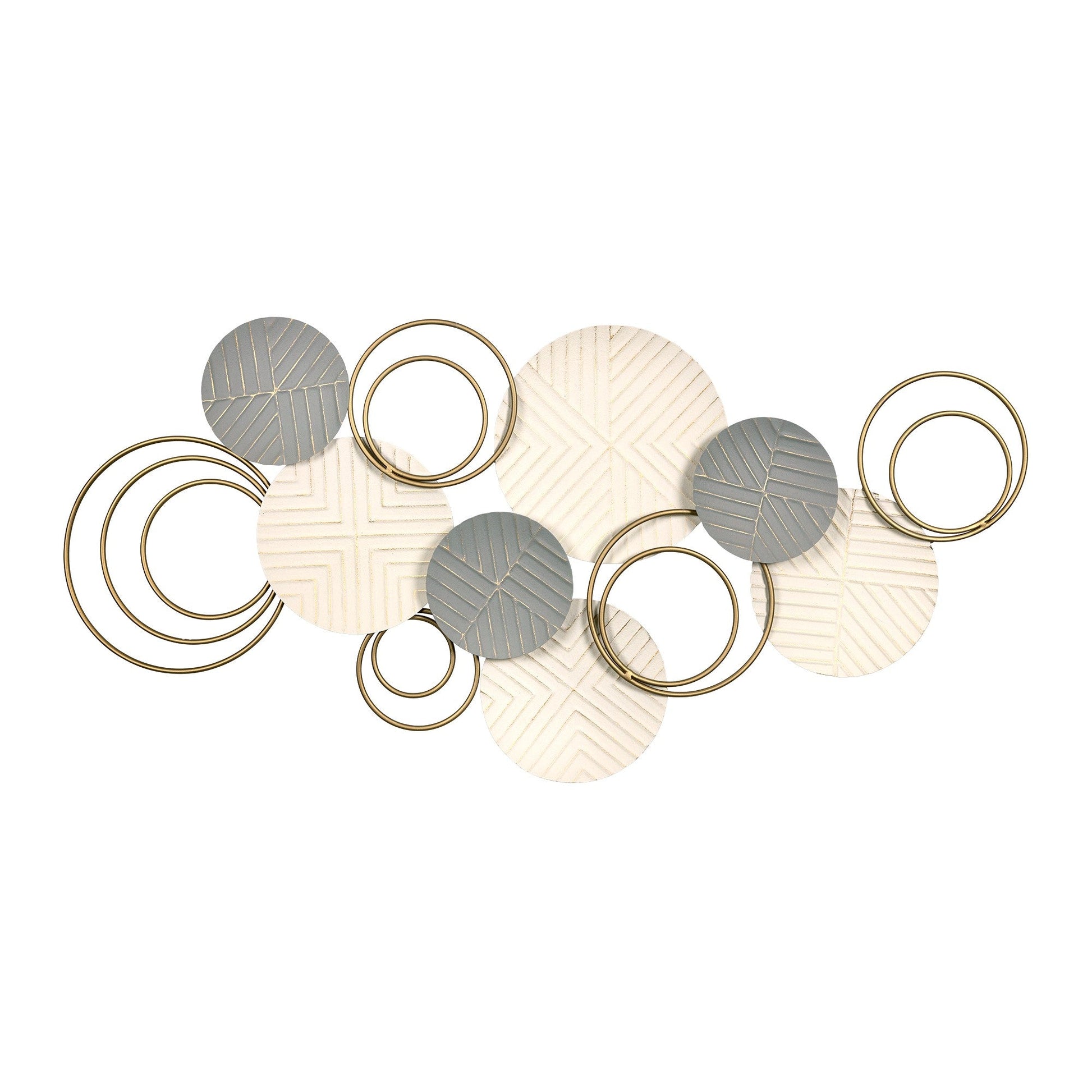 HomeRoots Contemporary Layered Metal Plate Wall Décor