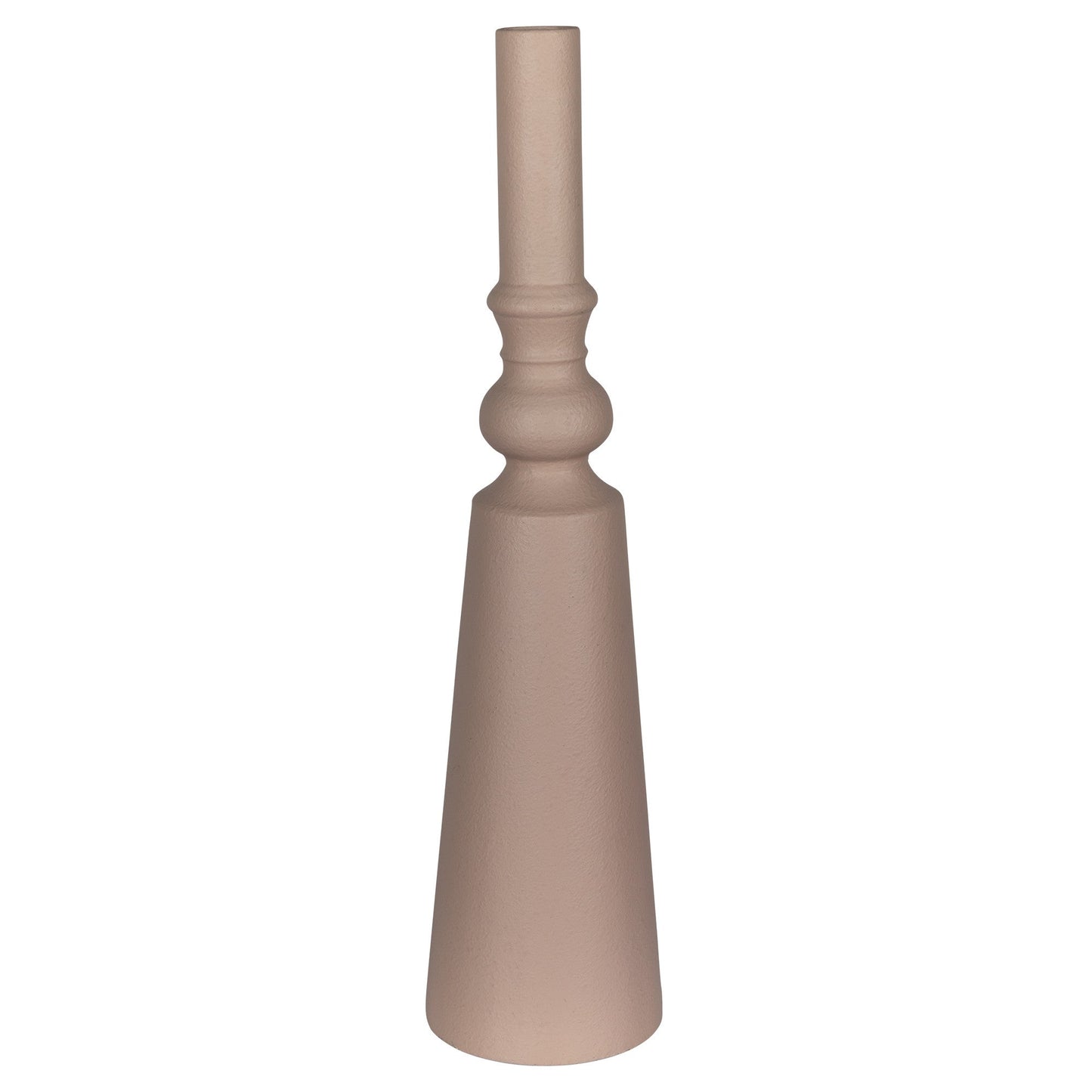 HomeRoots Contemporary Light Pink Metal Decorative Vase