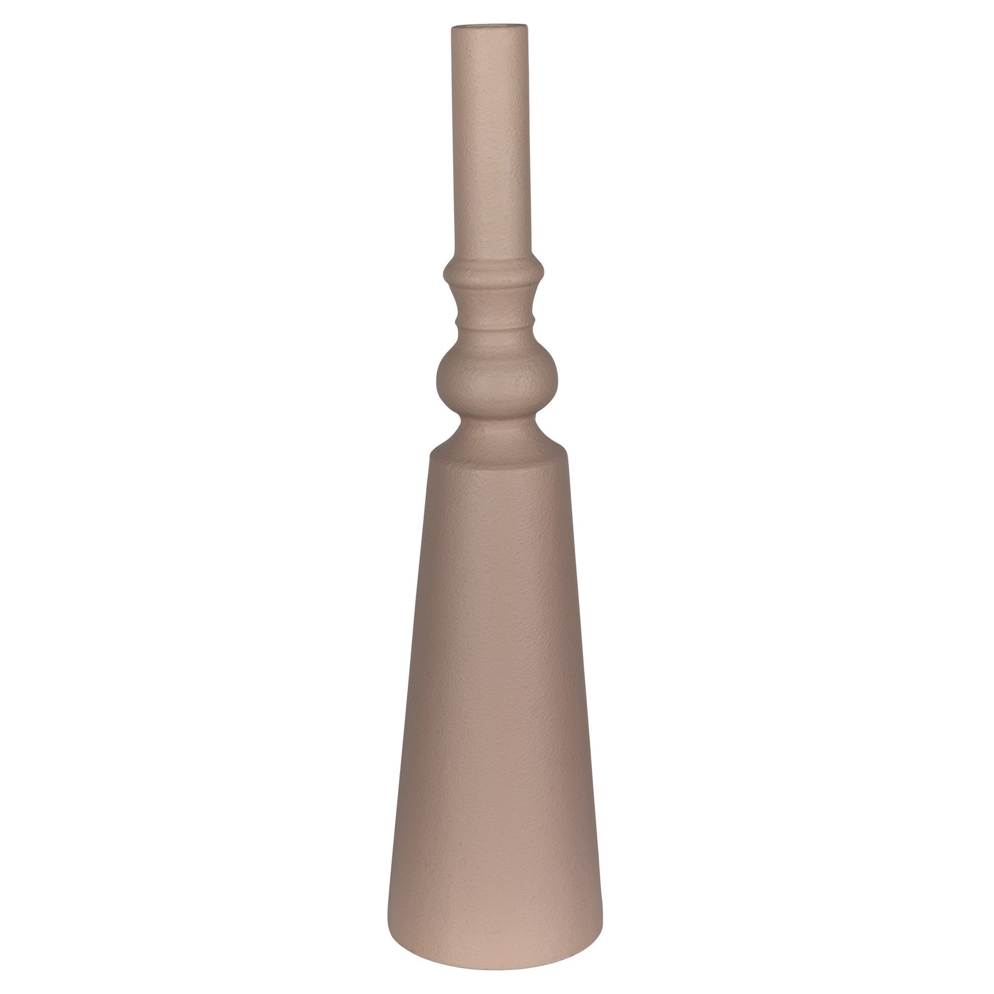 HomeRoots Contemporary Light Pink Metal Decorative Vase