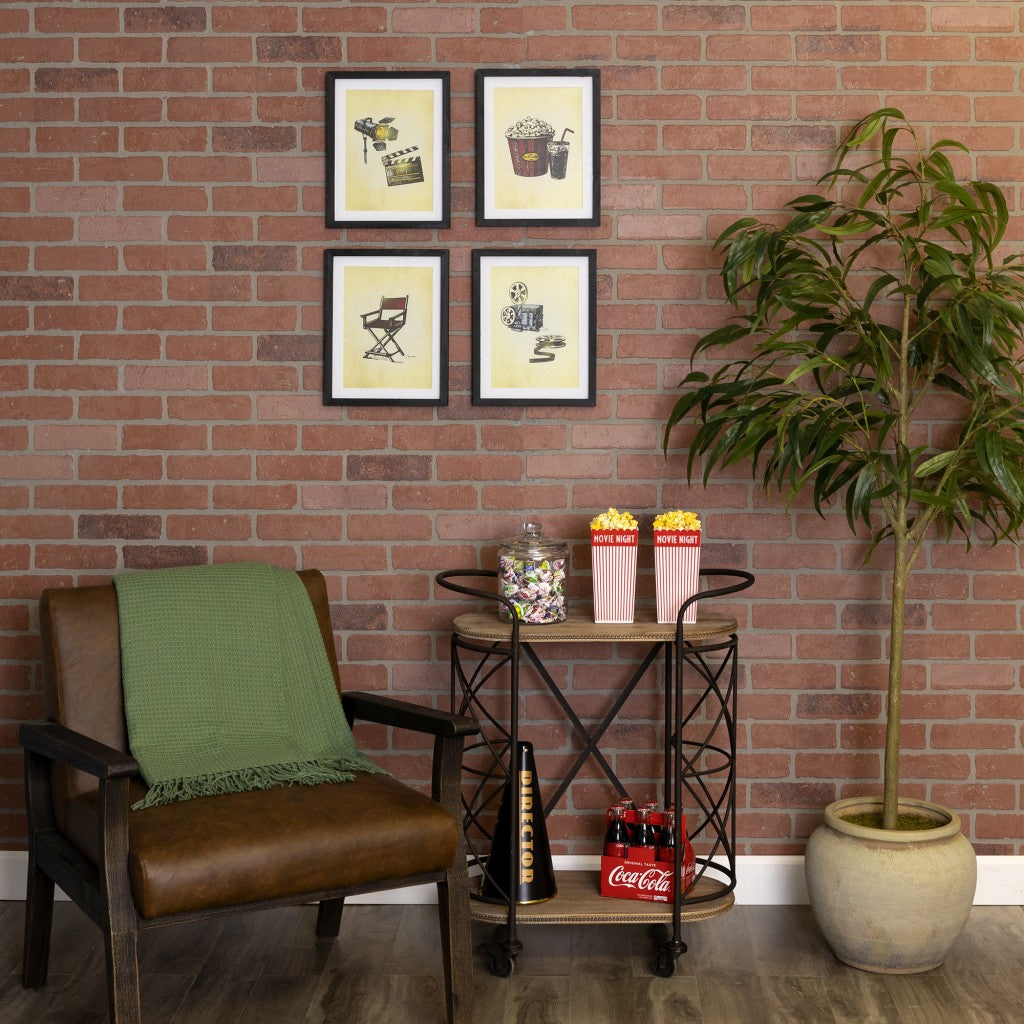 HomeRoots Contemporary Popcorn and Drink Framed Wall Art
