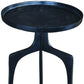 HomeRoots Contemporary Side Table in Bluish Black Finish