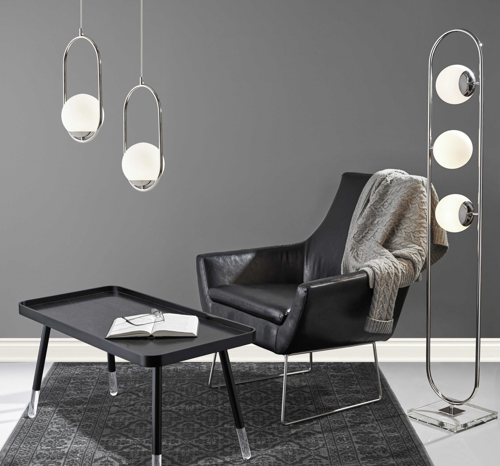 HomeRoots Contemporary Sleek Black Coffee Table