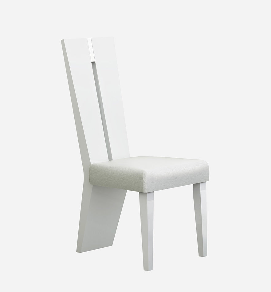 HomeRoots Contemporary Sleek High Gloss White Dining Chair