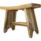 HomeRoots Contemporary Teak Outdoor Bench in Natural Finish