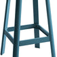HomeRoots Contrast Wood Bar Stool in Teal and Natural Finish