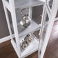 HomeRoots Cornice Molding Curio With Glass Door in White Finish