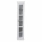 HomeRoots Cornice Molding Curio With Glass Door in White Finish