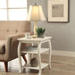 HomeRoots Cottage Bow Leg Square End Table in White Finish