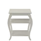 HomeRoots Cottage Bow Leg Square End Table in White Finish