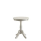 HomeRoots Cottage Wood Pedestal Side or End Table in White Finish