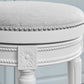 HomeRoots Counter Height Round Counter Stool in Alabaster White Finish