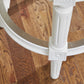 HomeRoots Counter Height Round Counter Stool in Alabaster White Finish