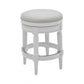 HomeRoots Counter Height Round Counter Stool in Alabaster White Finish