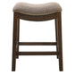 HomeRoots Counter Height Saddle Style Taupe Stool
