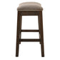 HomeRoots Counter Height Saddle Style Taupe Stool