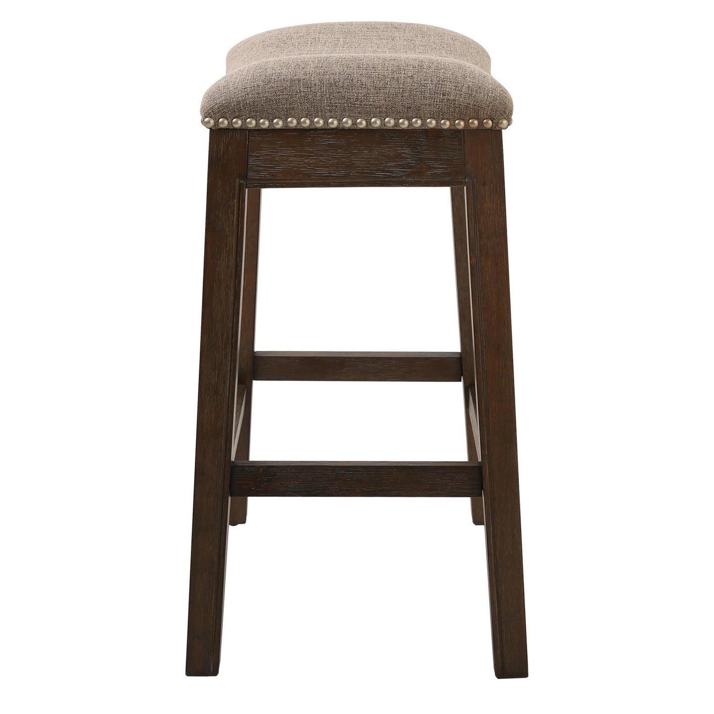 HomeRoots Counter Height Saddle Style Taupe Stool