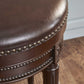 HomeRoots Counter Height Stool With Distressed Walnut Finish