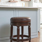 HomeRoots Counter Height Stool With Distressed Walnut Finish