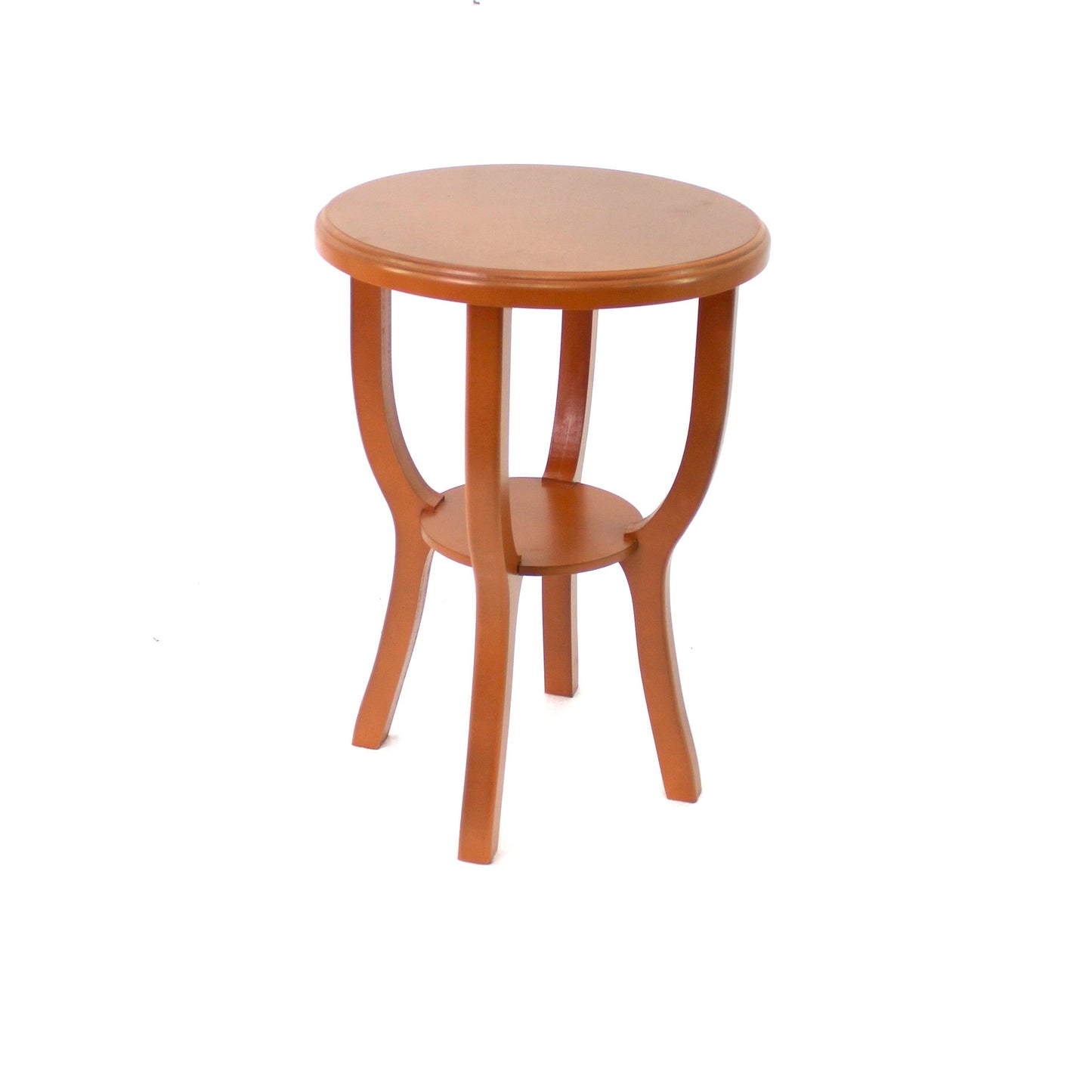 HomeRoots Country Cottage Style Wooden Stool In Bright Orange