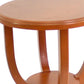 HomeRoots Country Cottage Style Wooden Stool In Bright Orange