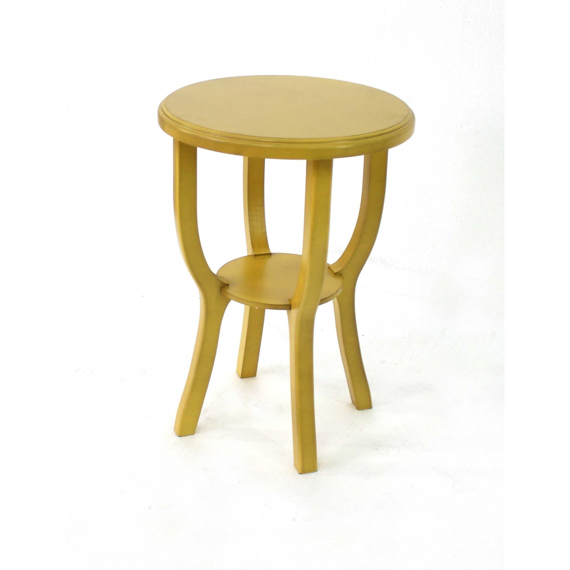 HomeRoots Country Cottage Style Wooden Stool In Yellow