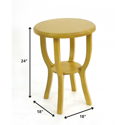 HomeRoots Country Cottage Style Wooden Stool In Yellow