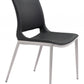 HomeRoots Cradle White Faux Leather Side or Dining Chairs in Set of 2
