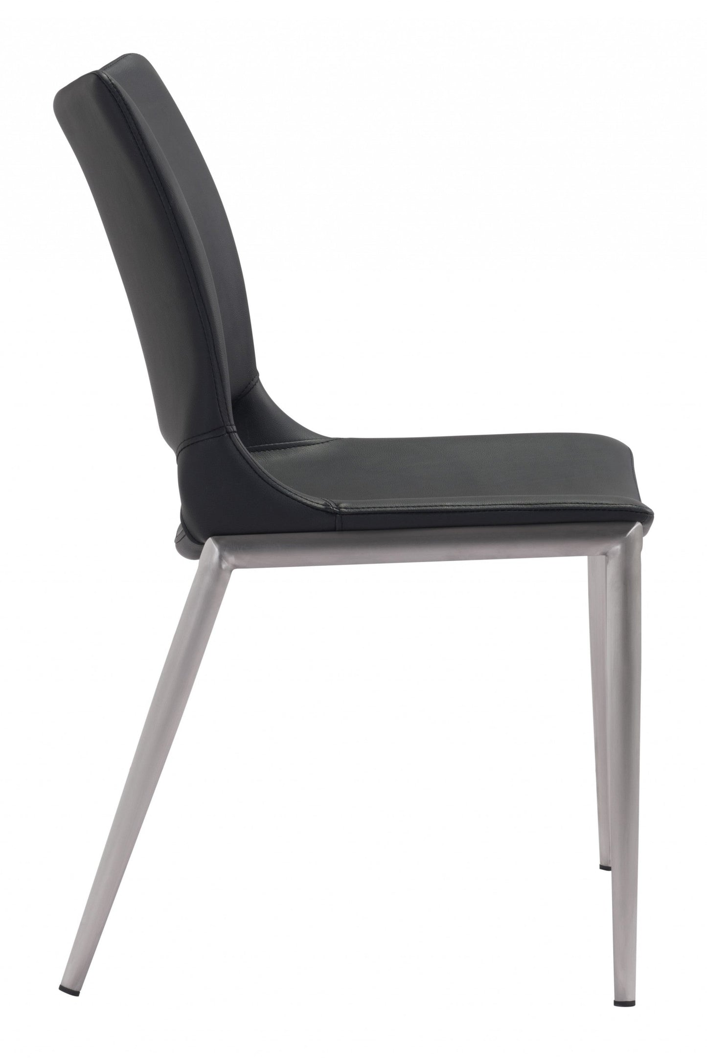 HomeRoots Cradle White Faux Leather Side or Dining Chairs in Set of 2